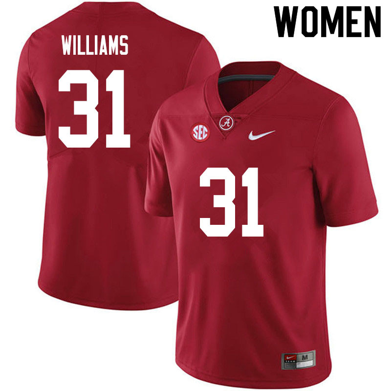 Alabama Crimson Tide Women's Shatarius Williams #31 Crimson NCAA Nike Authentic Stitched 2020 College Football Jersey LK16K75YG